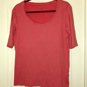 Pink with white polkadot Tommy Hilfiger T-shirt